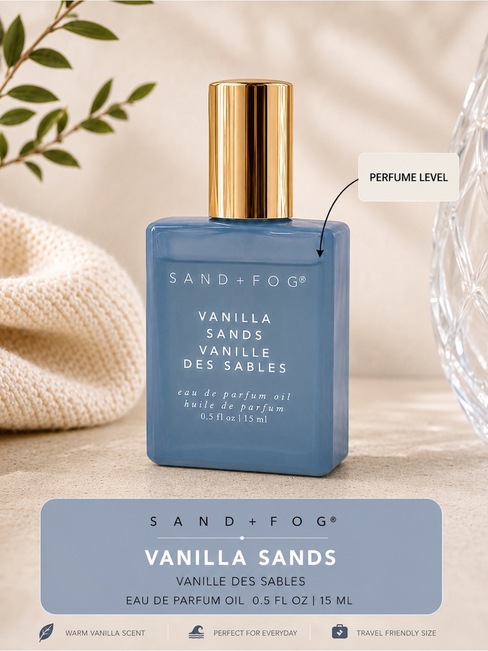 Sand + Fog Vanilla Sands Perfume Oil 15ml | Eau de Parfum